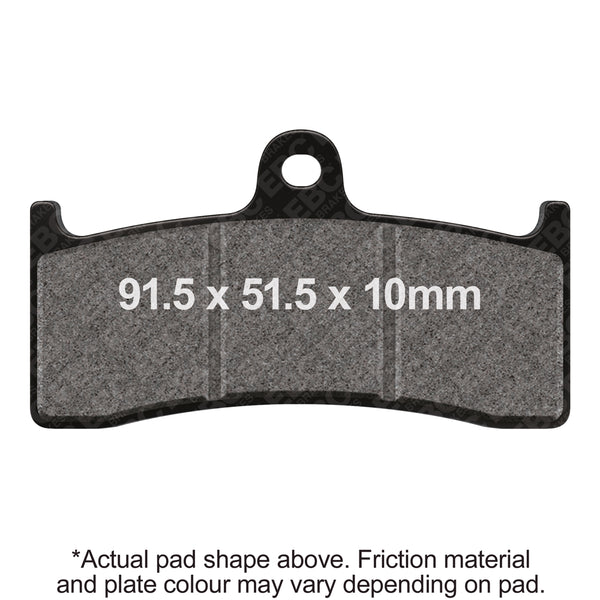 EBC Beringer Calipers 6 Piston (Old Design) Front Organic Brake Pads — FA249
