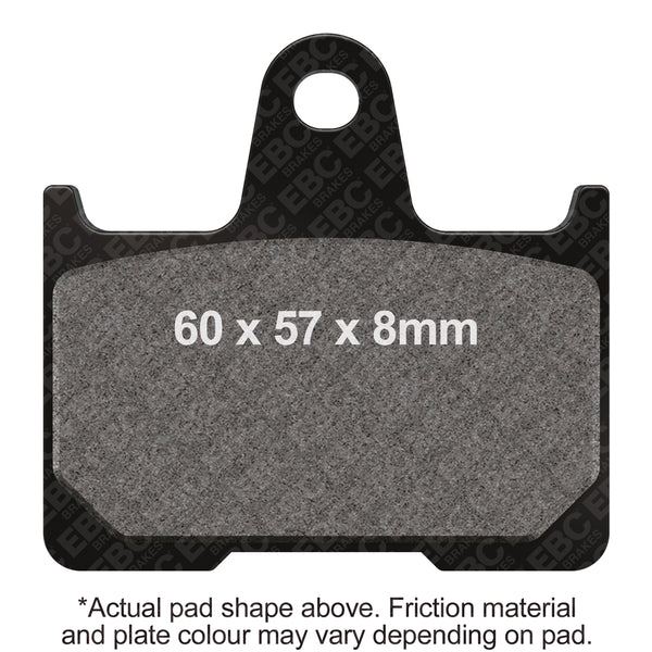 EBC 14-22 Harley-Davidson Sportster XL 883 L Superlow Rear Right Semi-Sintered Vee Brake Pads — FA254V