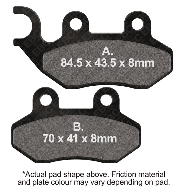 EBC 06-08 Daelim A-Four 50cc Front Left FA-SFA-X Brake Pads — SFA264