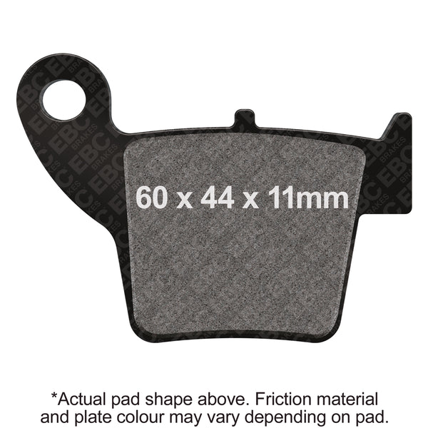 EBC 02-07 Honda CR 125 R Rear Right R Series Sintered Brake Pads — FA346R