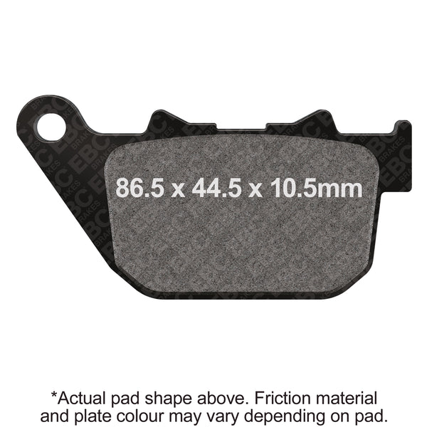EBC 09-13 Harley-Davidson Sportster XL 883 N Iron (w/Twin Rotor) Rear Right Sintered HH Brake Pads — EPFA387HH