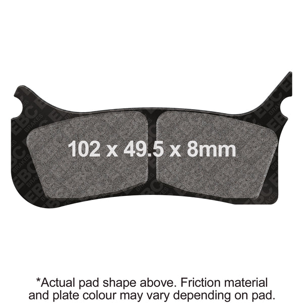 EBC 2004 Husaberg FS Supermotard (w/Beringer/FTE 6 Piston Caliper) Front Left EPFA HH Brake Pads — EPFA406HH