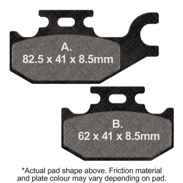 EBC 14-23 Suzuki UH 200 Burgman ABS Rear Right FA-SFA-TT-X Brake Pads — SFA413