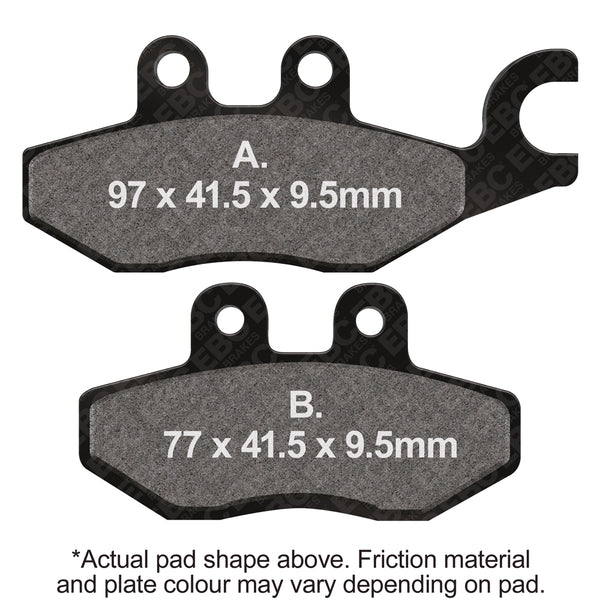 EBC 10-15 Piaggio MP3 3 Wheeler 250cc 14in Rear Wheel Rear Left Sintered R/HH Brake Pads — SFA418HH