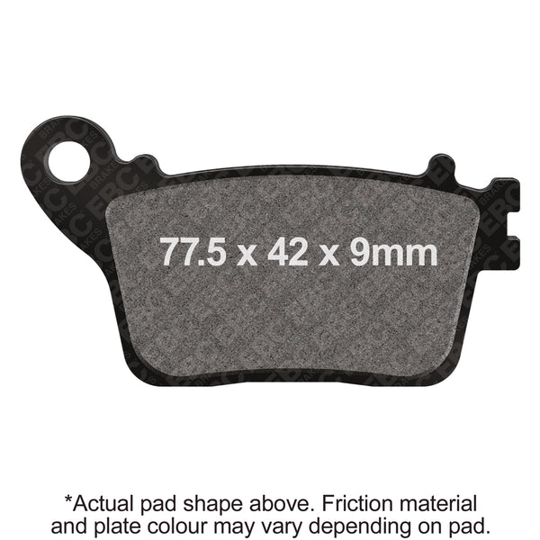 EBC 01-17 Honda CBR 600 RR Rear Right Semi-Sintered Vee Brake Pads — FA436V