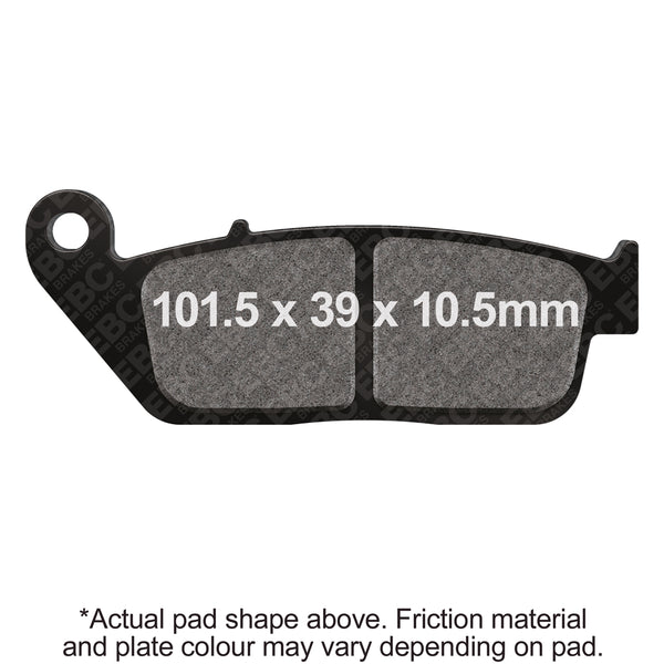EBC 04-14 KYMCO Street XCiting 500 All Models All Models Rear Left Sintered R/HH Brake Pads — SFA608HH