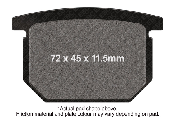 EBC 1980 Suzuki GS 550 ET Front Left/Right FA-SFA-X Brake Pads — FA65