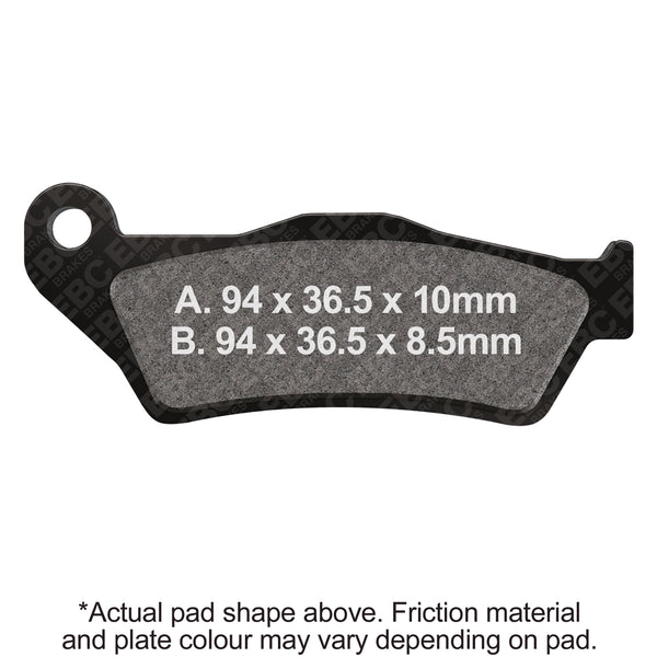 EBC 05-07 BMW K 1200 R (Disc Fitting Kit Req) Rear Left FA-SFA-TT-X Brake Pads — FA671