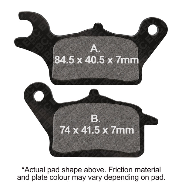 EBC 18-19 Honda Super Cub C 125 (w/ABS) Front Left R90 Organic Brake Pads — SFA708
