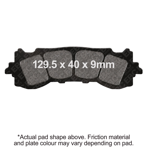 EBC 18-24 Honda GL 1800 Goldwing Manual Front Left/Right Semi-Sintered V Brake Pads — FA717V