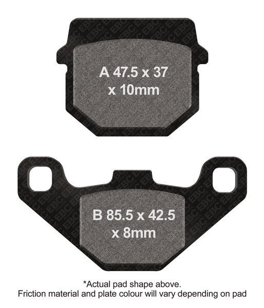 EBC 2007 Piaggio Typhoon Front R90 Organic Brake Pads — FA83/2