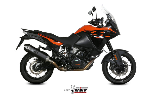 MIVV Speed Edge Black Slip-On Exhaust (KT.017.LRB) for KTM 1050/1090/1190/1290 Adventure