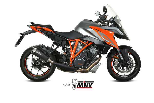 MIVV Delta Race Black Slip-On Exhaust (KT.018.LDRB) for 2016-2022 KTM 1290 Super Duke GT