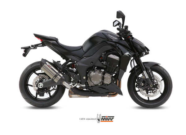 MIVV Suono Stainless Slip-On Exhaust with Carbon Caps (K.039.L7) for 2014-2020 Kawasaki Z1000/Z1000R