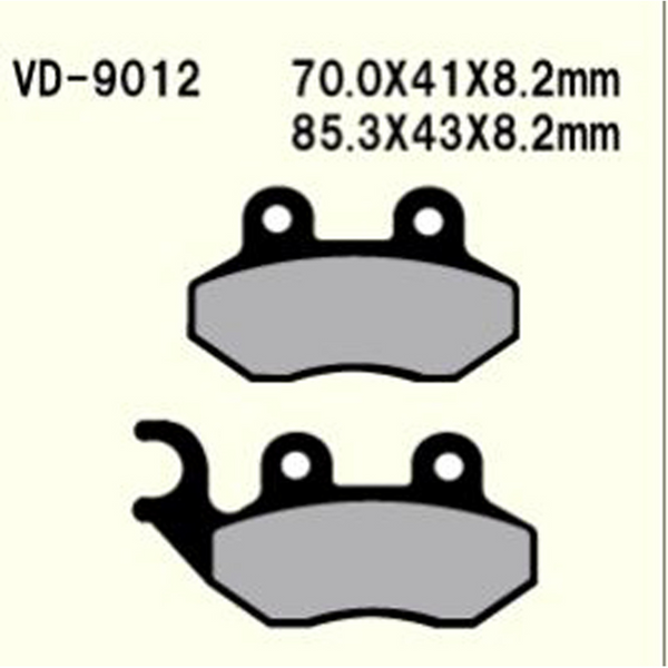 Vesrah Semi-Metallic Brake Pads — VD-9012