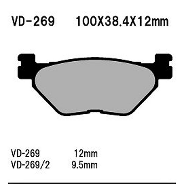 Vesrah Semi-Metallic Brake Pads — VD-269