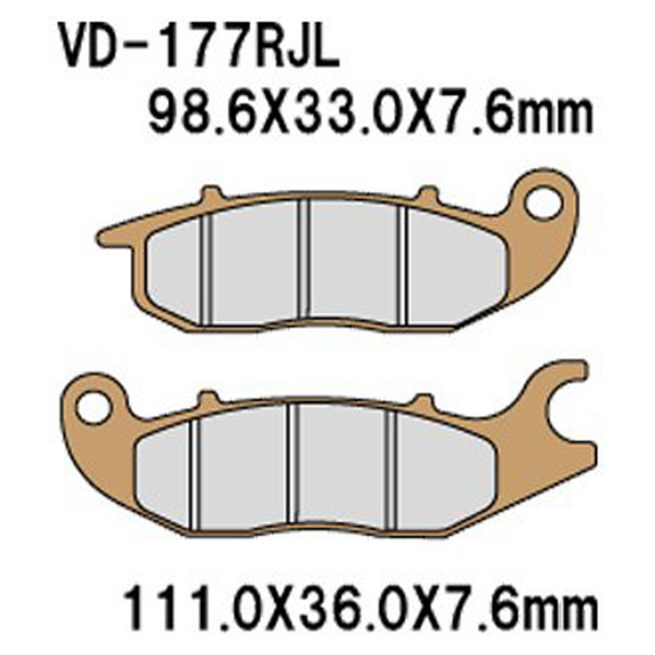 Vesrah RJL Race Sintered Brake Pads — VD-177RJL