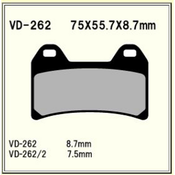 Vesrah RJL Race Sintered Brake Pads — VD-262RJL