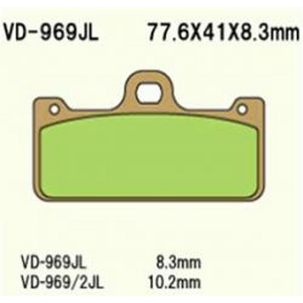 Vesrah RJL-XX Race Sintered Brake Pads — VD-969/2RJLXX