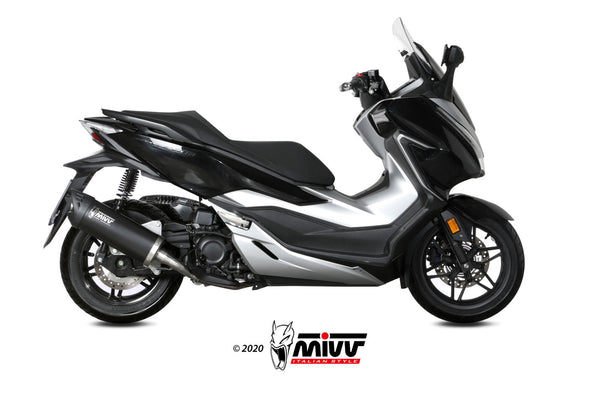 MIVV Mover Black Slip-On Exhaust (MV.HO.0002.LV) for 2018-2020 Honda Forza 300