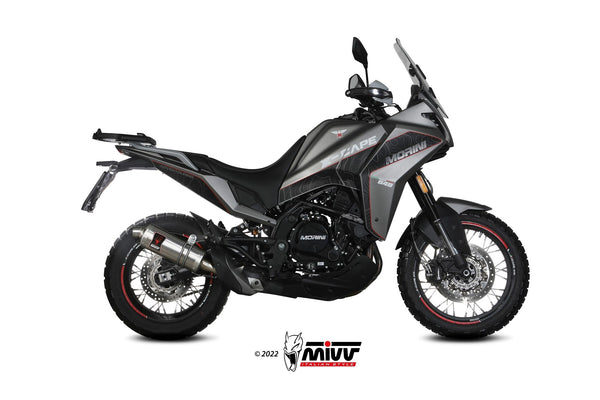MIVV Dakar Stainless Slip-On Exhaust (MM.001.LDKX) for 2021-2024 Moto Morini X-Cape