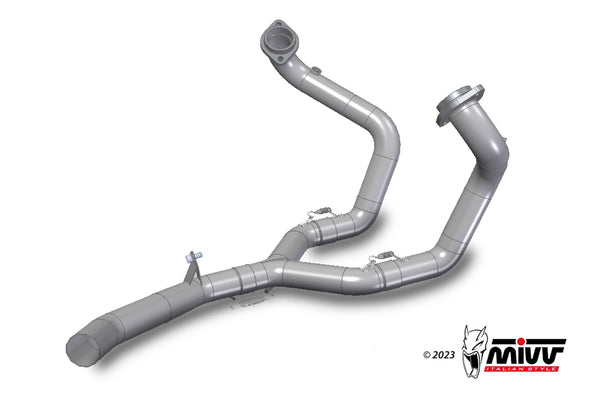MIVV Downpipe and Decat (M.015.C1) for 2022- Moto Guzzi V100 Mandello