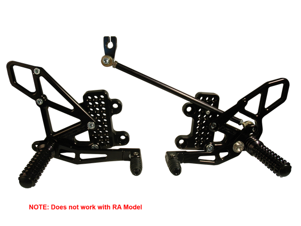 Vortex 07-23 Honda CBR600 RR Adjustable Rearsets — Black (RS265K)