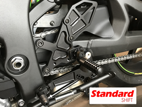 Vortex 16-20 Kawasaki ZX-10R Ninja ZX1000,17-20 ZX-10RR Ninja ZX1000 Rear Set — Black (RS403K)