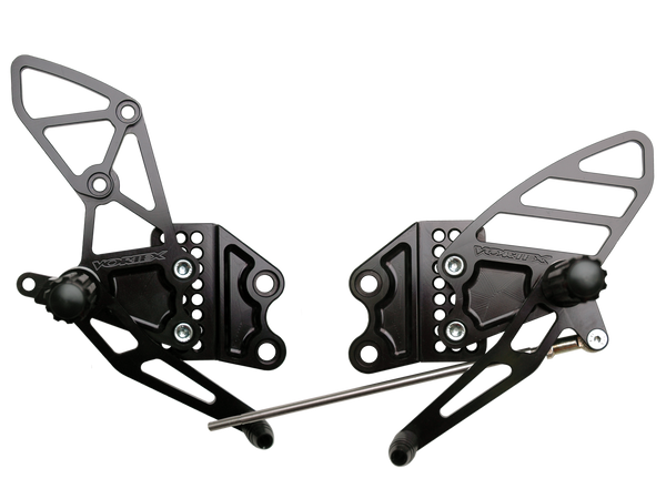 Vortex 04-05 Kawasaki ZX-10R Ninja Adjustable Rearsets — Black (RS405K)