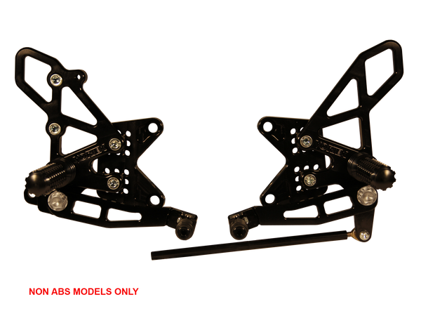 Vortex 11-15 Kawasaki ZX-10R Ninja ZX1000 Rear Set — Black (RS411K)