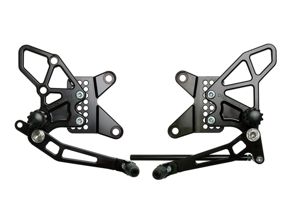 Vortex 09-12 Kawasaki ZX600 Ninja ZX-6R Adjustable Rearsets — Black (RS415K)