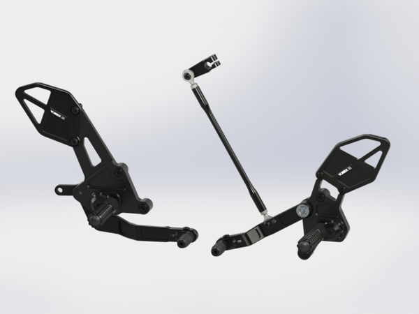 Vortex 15-17 Yamaha FZ-07,18-24 Yamaha MT-07 Rear Set — Black (RS651K)