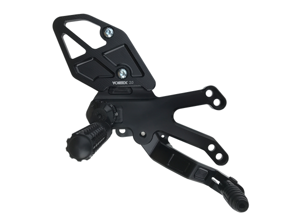Vortex 15-24 Yamaha YZF-R3 Rear Set — Black (RS628K)