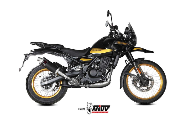 MIVV Dakar Stainless Slip-On Exhaust (RE.006.LDKB) for 2024- Royal Enfield Himalayan