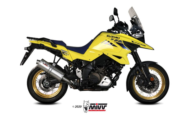 MIVV Oval Stainless Slip-On Exhaust (S.042.LX2) for 2014-2022 Suzuki V-Strom 1000/1050