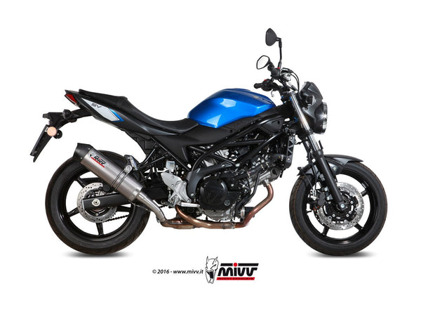 MIVV Oval Titanium Slip-On Exhaust (S.045.L4C) for 2016-2022 Suzuki SV650