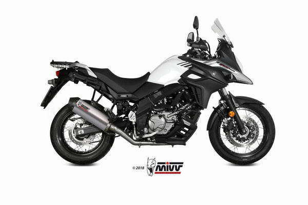 MIVV Oval Titanium Full System Exhaust (S.049.LNC) for 2017-2022 Suzuki V-Strom 650