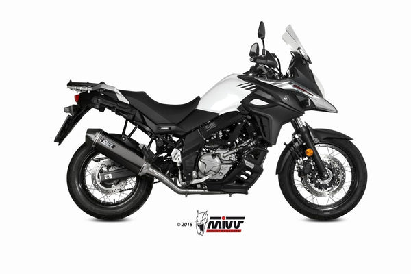 MIVV Speed Edge Black Full System Exhaust (S.049.LRB) for 2017-2022 Suzuki V-Strom 650