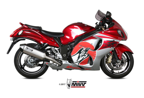 MIVV Speed Edge Stainless Slip-On Exhaust (S.052.LRX) for 2008-2017 Suzuki GSX-R1300 Hayabusa