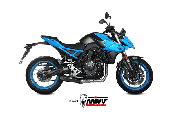 MIVV XM-5 Black Complete Exhaust (S.062.SC5B) for 2022-2024 Suzuki GSX-8S/R