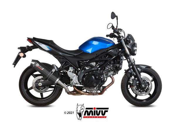 MIVV Oval Carbon Slip-On Exhaust (S.045.L3C) for 2016-2022 Suzuki SV650