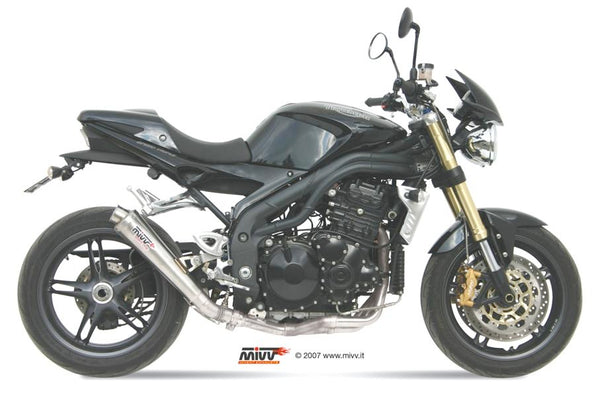 MIVV X-Cone Stainless Slip-On Exhaust (T.005.LC3) for 2005-2006 Triumph Speed Triple