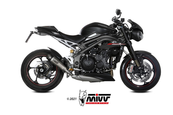MIVV X-M5 Titanium Slip-On Exhaust (T.021.SC5T) for 2018-2020 Triumph Speed Triple