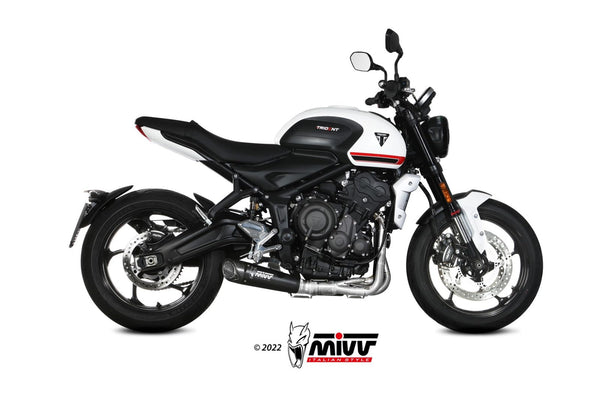 MIVV X-M5 Black Full System Exhaust (T.022.SC5B) for 2021-2024 Triumph Trident 660