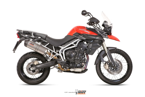 MIVV Oval Titanium Slip-On Exhaust (T.011.LNC) for 2011-2016 Triumph Tiger 800