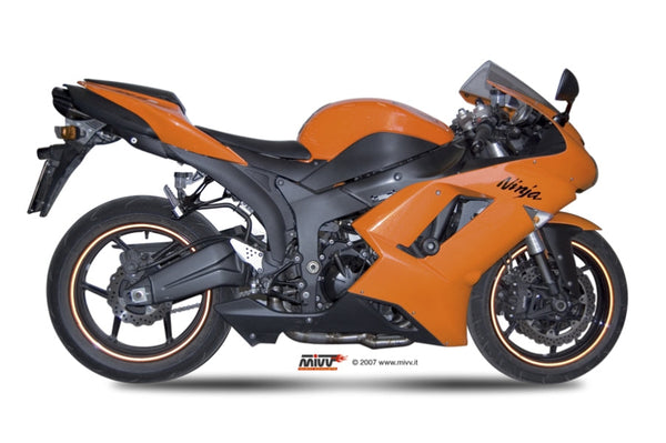 MIVV Suono Stainless Underseat Slip-On Exhaust (UK.019.L7) for 2007-2008 Kawasaki ZX-6R