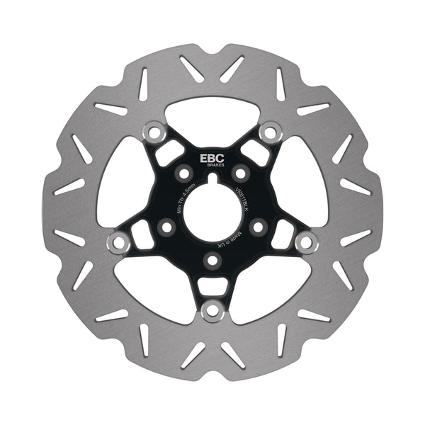 EBC 84-87 Harley-Davidson Sportster Girling Caliper Front Left/Right Vee Floating Black Rotor — VR011BLK