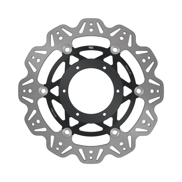 EBC 01-06 Honda CBR 600 F4i Sport Injection Model Front Left/Right Vee Floating Black Rotor — VR1141BLK