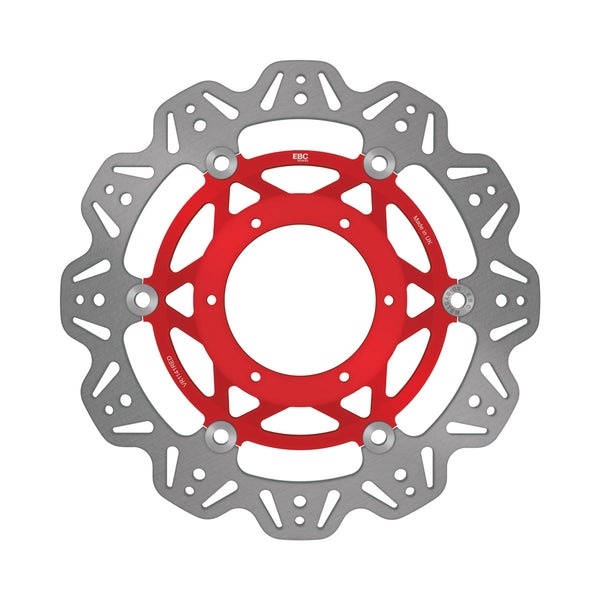 EBC 01-06 Honda CBR 600 F4i Sport Injection Model Front Left/Right Vee Floating Red Rotor — VR1141RED