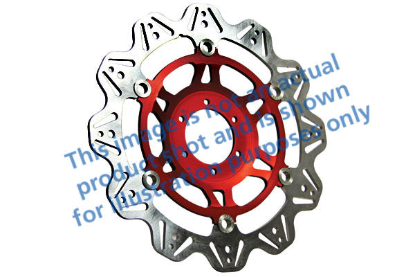 EBC 09-14 Yamaha XVS 950 V-Star 950 Front Left/Right Vee Floating Red Rotor — VR2089RED